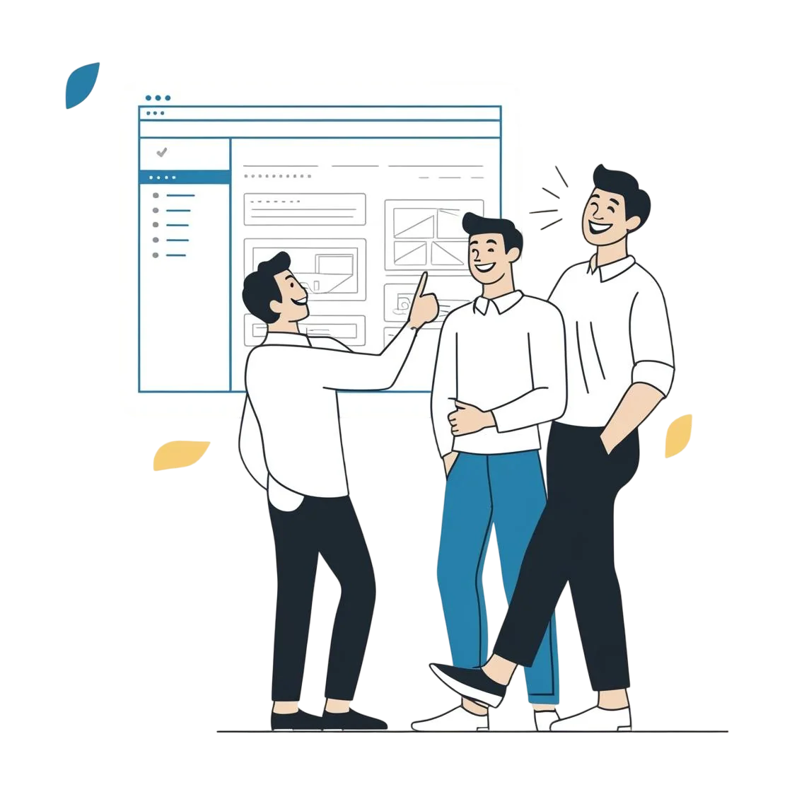 Website wireframe illustration